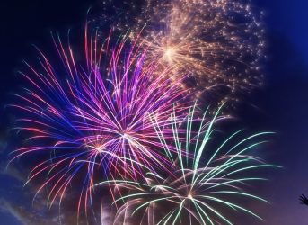 Image of Fireworks at 4th of July Celebration in St. Louis