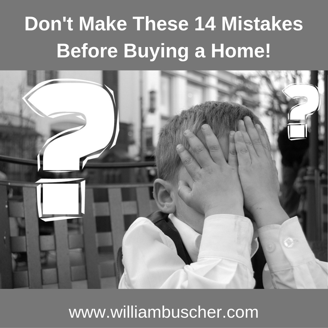 Image of Boy slapping his forehead with article title "Don't Make These 14 Mistakes Before Buying a Home!"